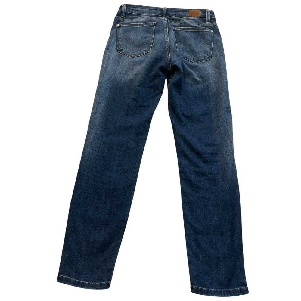 Judy Blue Abbey Straight Leg Jeans 5/27 Dark‎ Wash Mid Rise Stretch Office Mom